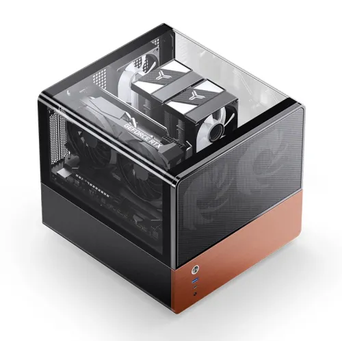 Case JONSBO V12 Black – M-ATX/ ITX| GPU 260mm| Kính 270°